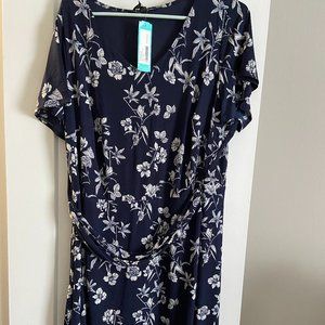 41 Hawthorn Navy Athera Knit Dress 1X